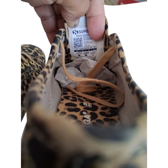 Superga Womens size 8 2790 Fantasy Cotw Leopard Platform Chunky Fashion Sneakers - Picture 6 of 11